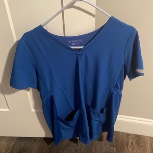 Royal blue NWT medcouture scrubs set - both pants and top medium  - never worn